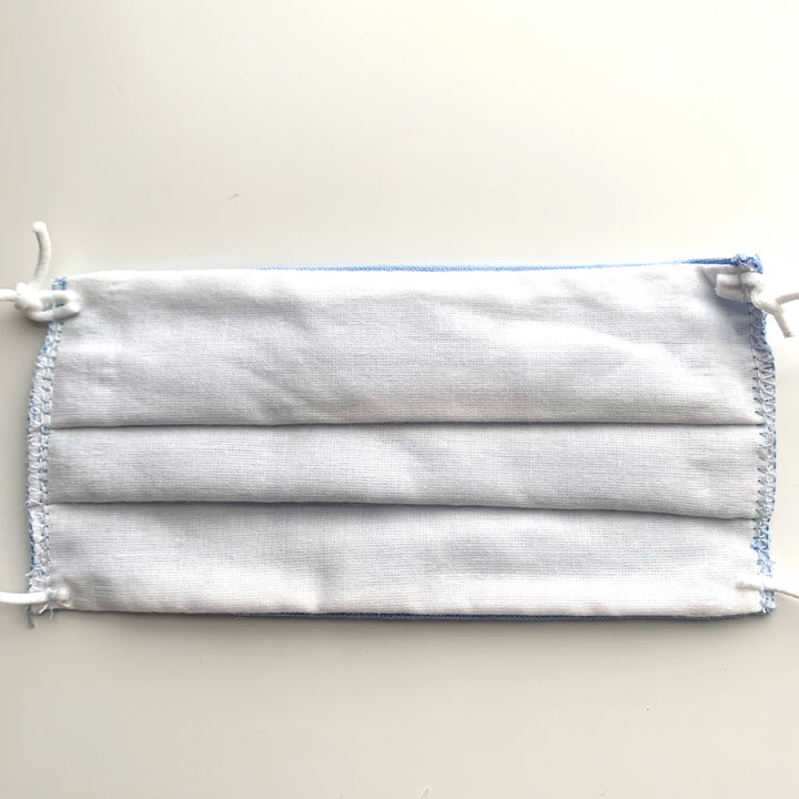 Kids Pleated Face Mask-Solid Blue - New Origin Shop 