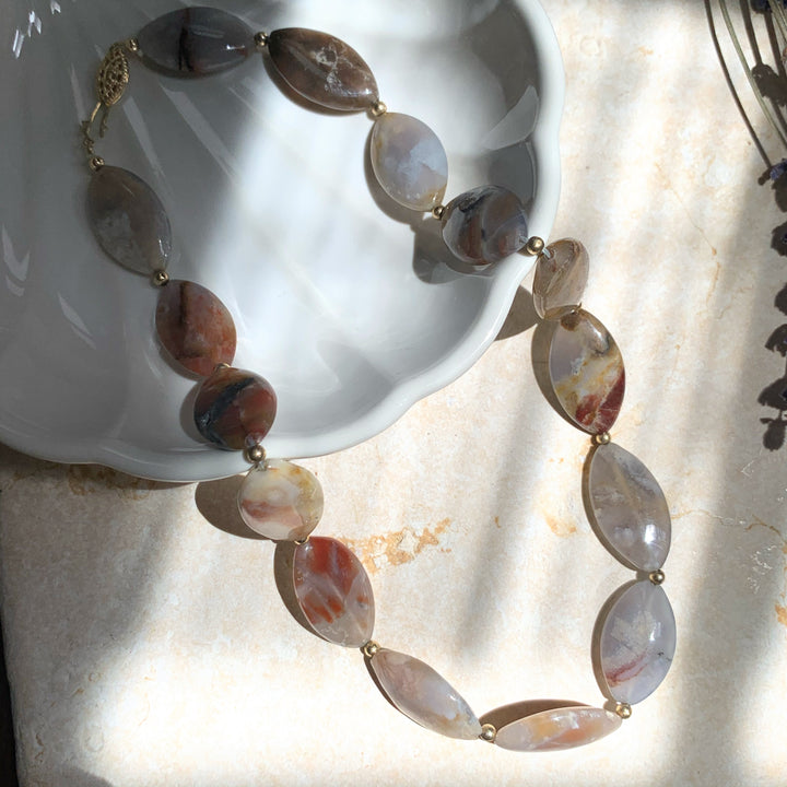 Neutral Tone Bead Necklace - New Origin Shop 