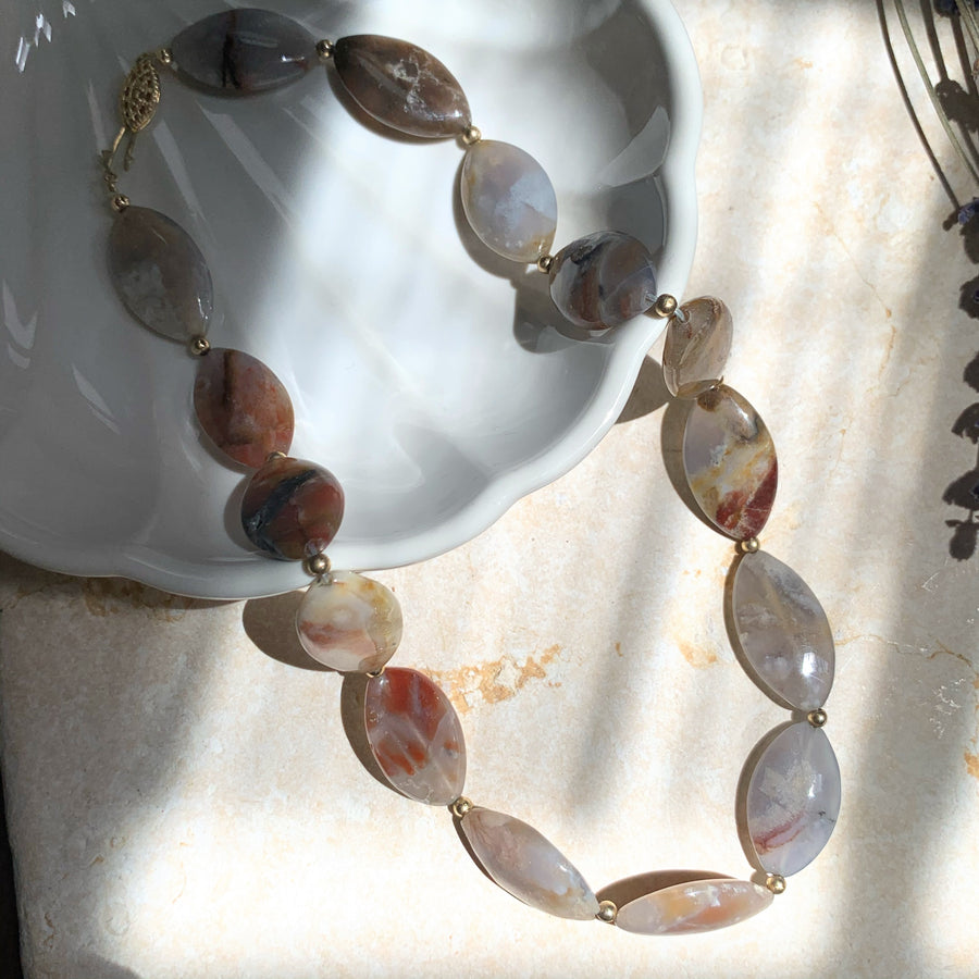 Neutral Tone Bead Necklace - New Origin Shop 