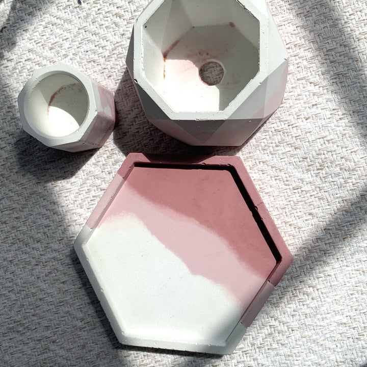 Hexagon Tray- Plum Ombre