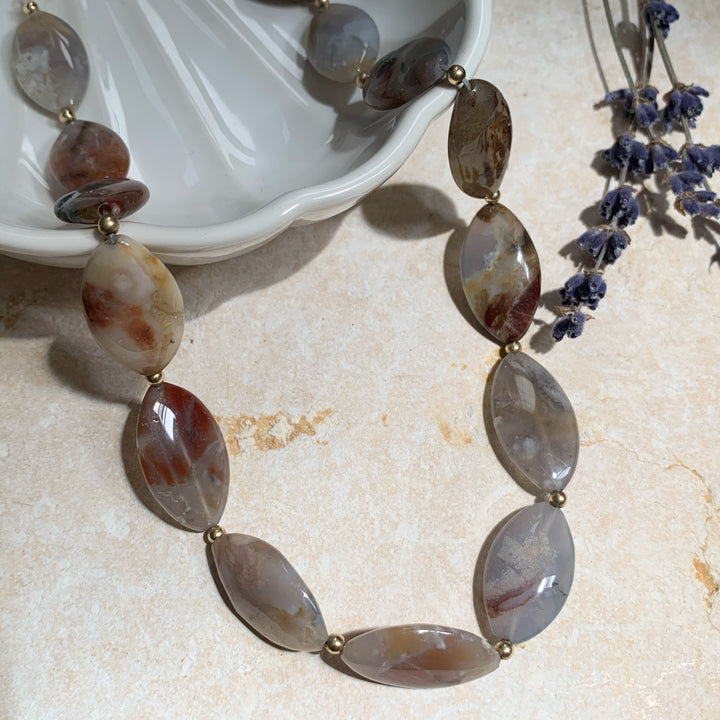 Neutral Tone Bead Necklace - New Origin Shop 