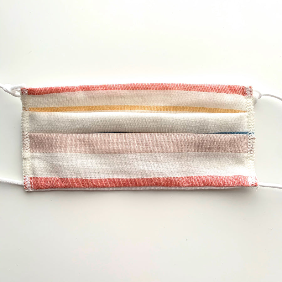 Kids Pleated Face Mask-Striped Print - New Origin Shop 