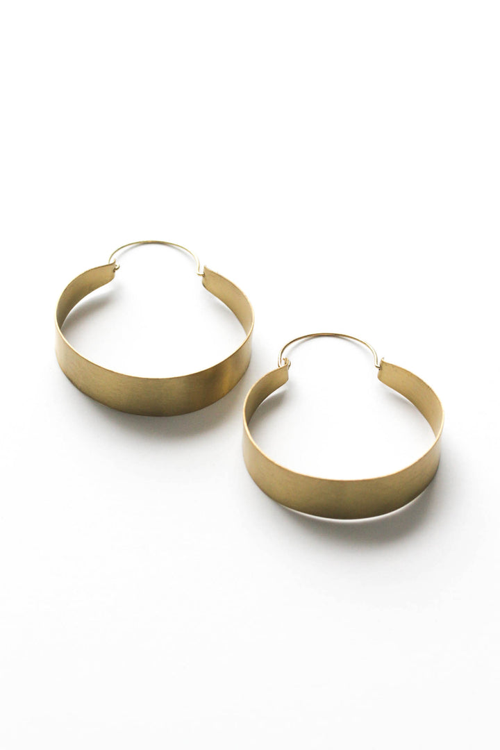 Brass Statement Hoop - New Origin Shop 