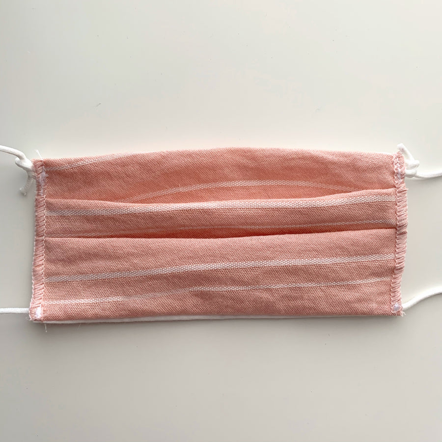 Kids Pleated Face Mask-Orange stripe - New Origin Shop 