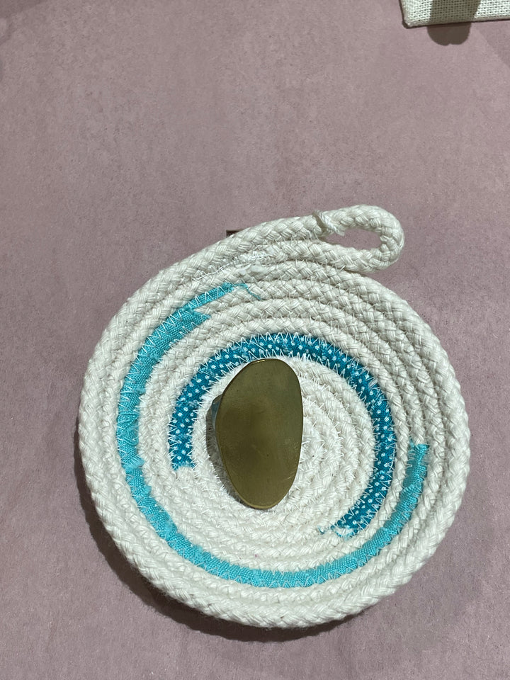Small Rope Bowl With Fabric AccentsThe Foxes Tail - multiple