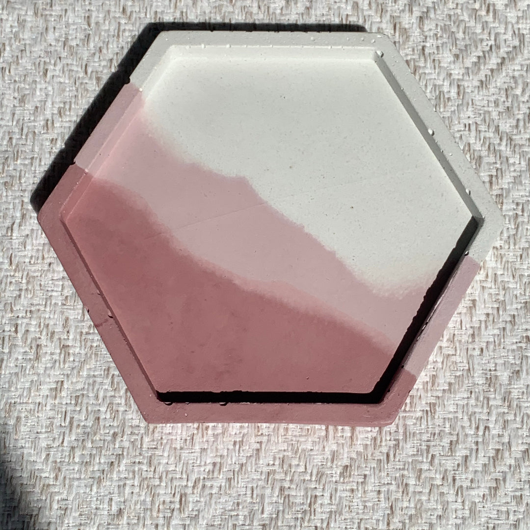 Awkward Auntie Ceramic Tray Hexagon jewelry holder 