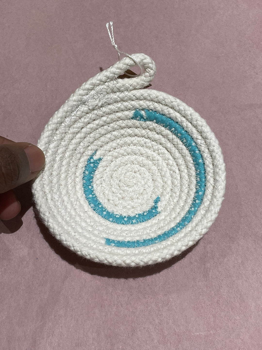 Small Rope Bowl With Fabric AccentsThe Foxes Tail - multiple
