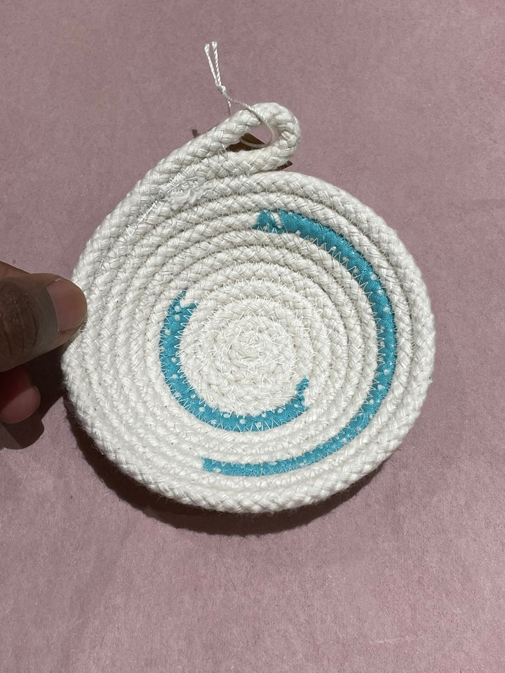 Small Rope Bowl With Fabric AccentsThe Foxes Tail - multiple