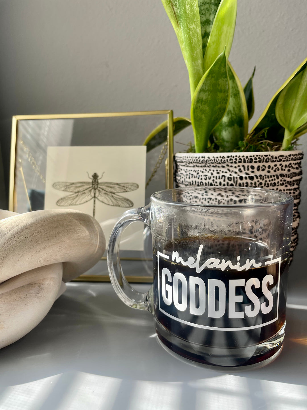 Melanin Goddess Glass Mug