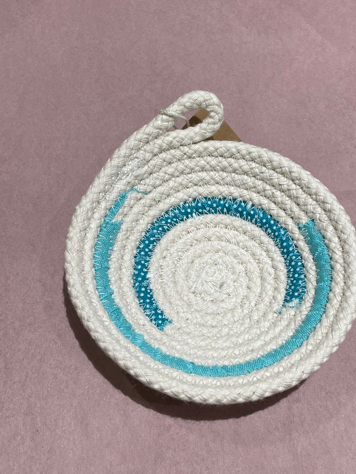 Small Rope Bowl With Fabric AccentsThe Foxes Tail - multiple