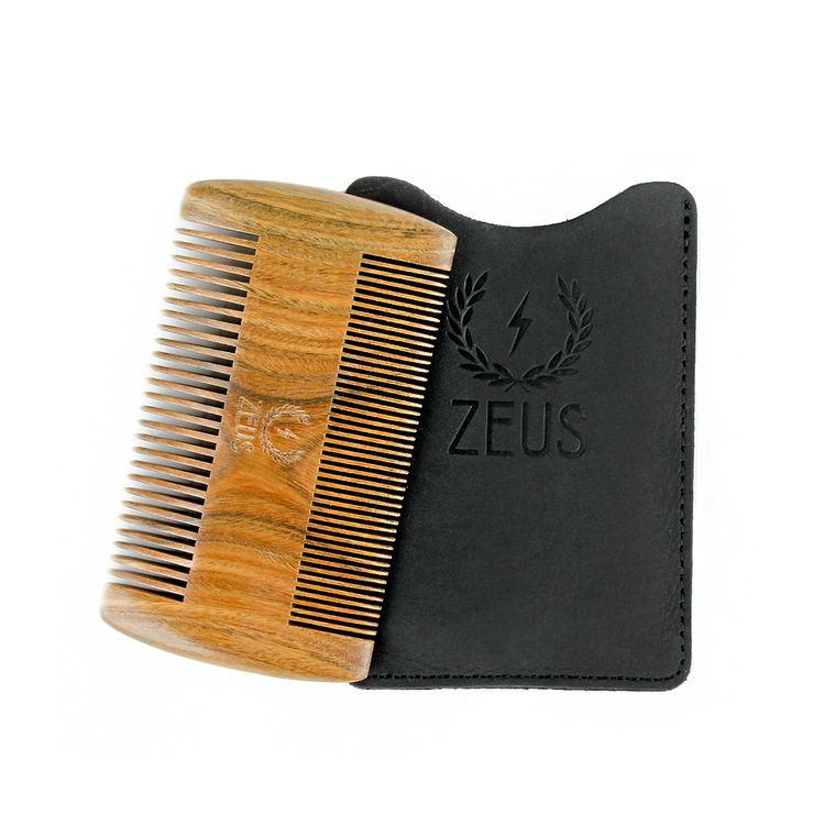 Zeus Sandalwood Double Sided Beard Comb
