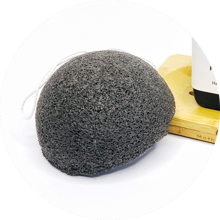 Konjac Sponge Biodegradable - Charcoal | Eco Friendly Gift | Zero Waste | Vegan