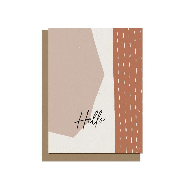 Hello Abstract Shapes Blank A2 Card