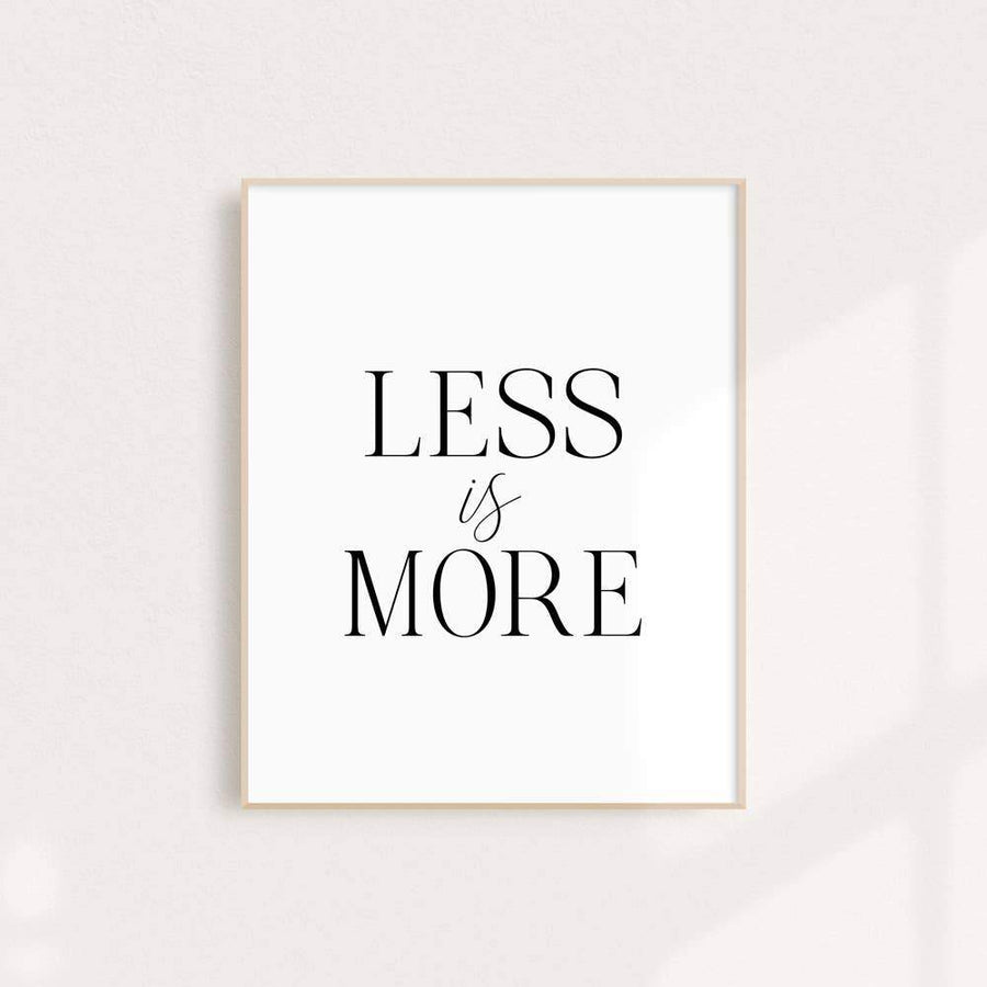Less Is More Wall Art Print - New Origin Shop LLC