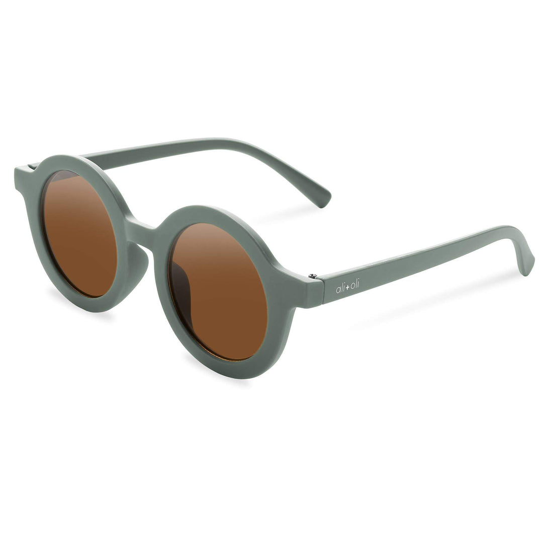 Mint Ali+Oli Retro Round Sunglasses for Kids